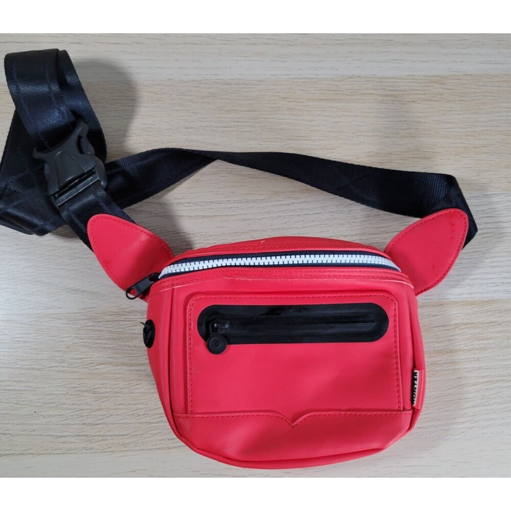 Hunter x Target Fanny Pack Zippered Belt Bag Pouch Adjustable Strap Red Black